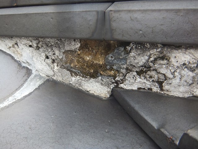 経年劣化が進行した漆喰